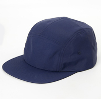 Chapeaux de Camp en Nylon bleu personnalisés, 5 panneaux, avec sangle en Nylon réglable, pour le sport, Logo personnalisé, casquette de course, slim, étanche