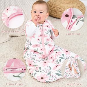 Tùy chỉnh độ dày mùa đông ấm áp chống đá 1.5 <span class=keywords><strong>2</strong></span> <span class=keywords><strong>2</strong></span>.5 <span class=keywords><strong>tog</strong></span> 100% tre bông Swaddle bé túi ngủ bao - Product Image 5