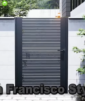 Clôture de ferme en aluminium Portes de villa pour piétons Design moderne de luxe Anticorrosion Écologique Facilement assemblé Service de modélisation 3D