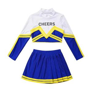 Tenue de cheerleading deux pièces pour femmes 2026 – Haut à manches longues et jupes plissées – Qualité supérieure - Product Image 3
