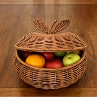 Creatieve appelmand deksel woonkamer salontafel fruit ei snack diverse spullen opbergbak PP organizer pastorale stijl