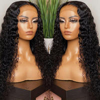 Proveedor de Pelucas de Cabello Humano Alibaba, Peluca de Cabello Ondulado Profundo con Frente de Encaje 13x6, Alta Densidad, Encaje HD Transparente, Peluca Rizada con Frente de Encaje