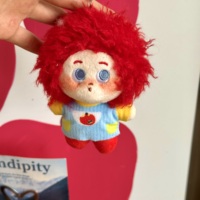 Adorable pendentif en peluche à cheveux bouclés multicolores, figurine mignonne, accessoire décoratif pour sac à dos et sac à main