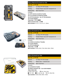 Ensemble de tournevis à cliquet et de douilles OEM 55 pièces, embouts magnétiques Cr-V avec porte-embouts et étui rigide pour bricolage à domicile et réparation électronique - Product Image 6