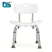 Chaise de douche et de bain confortable en alliage d'aluminium, réglable en hauteur, pour personnes âgées et handicapées, sans obstacle
