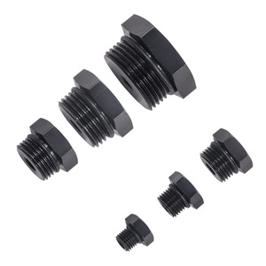 Hoso Racing Fuel Filter <b>Plugs</b> AN4 AN6 AN8 AN10 AN12 External Thread With O-Rings Aluminum Alloy - Product Image 3