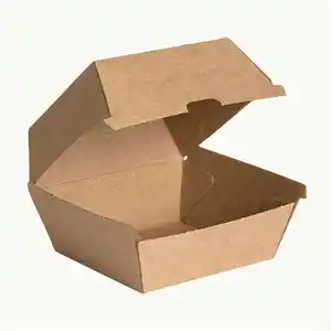 使い捨て食品包装クラフト紙ハンバーガーボックス