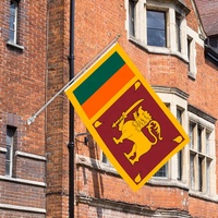 Offizielle Sri Lanka Löwenflagge 90x150cm, lichtbeständig, für den Außenbereich, Dekoration für Sinhala-Tamil Neujahr