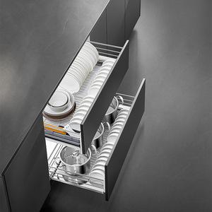 ตู้ครัวสแตนเลสแบบลิ้นชักสองชั้นยี่ห้อ Unihopper พร้อมระบบกันลื่นสำหรับจัดเก็บจานชาม - Product Image 2