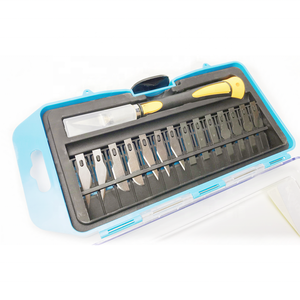 Hot Sell 14 Blades Aluminum Exacto Cutter Custom DIY Art &amp; Craft <strong>Hobby</strong> Carving Knife Set Cheap 9304 <strong>Cutting</strong> <strong>Tool</strong> - Product Image 3