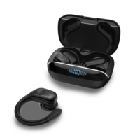 T12 earbud nirkabel 5.4 TWS tahan air IPX7, earbud nirkabel tanpa penghilang kebisingan Stereo AI 3D sentuh untuk bermain game