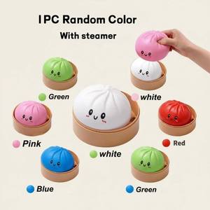 Jouets anti-stress très demandés pour se détendre et se reposer : Grande boule anti-stress en forme de boulette avec cuiseur vapeur, boulette souple colorée - Product Image 6