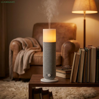 Diffuseur d'arômes silencieux sans eau avec lumière d'ambiance, machine à brume froide en tissu, contrôle sans fil par application pour la maison et la chambre