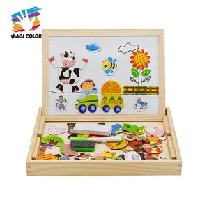 Самые популярные забавные деревянные детские игрушки для рисования с магнитными игрушками W12B135 - Product Image 1