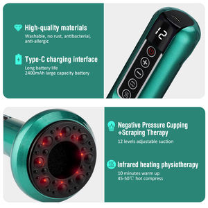 KKS Electric Cupping Guasha Raspado Masajeador Cuerpo de mano Adelgazante Quemador de grasa con calefacción cálida para AU US ZA CN Plugs - Product Image 4