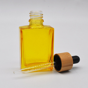 Bottiglie di Vetro Quadrate da 30ml per Oli Essenziali/Olio per <span class=keywords><strong>Baffi</strong></span> con Tappo in Bambù Naturale Ecologico - Product Image 2