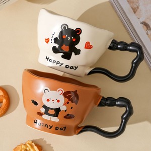 Mug en céramique MSH Ours brun pour le bureau, mug en céramique promotionnel pour entreprise, mug en céramique pour ami - Product Image 2