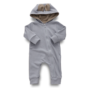 Combinaison pour bébé avec motif de lapin de dessin animé, en coton, pour fille et garçon, manches longues, à capuche, vêtements d'hiver pour tout-petits - Product Image 3