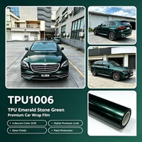 Film de protection TPU vert émeraude brillant, coloré, compatible OEM, 7,5 mil, 90 % anti-UV, pour enveloppement complet de voiture, adapté à toutes les voitures