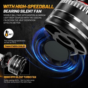 Faro Delantero Brillante para Automóvil de 160 W y <span class=keywords><strong>20000</strong></span> lm, Accesorio para Automóvil, Bombilla LED H7, H1, H11, 9005, Ventilador Silencioso, Bombilla LED H4 - Product Image 4
