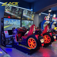 Console de course automobile à double écran ACS Factory One Stop Wholesale, simulateur 3D, jeux de course vidéo, machine d'arcade