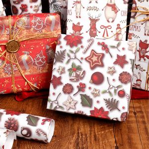 2025 Factory Disposable Coated Silicone Virgin <b>Christmas</b> Gift <b>Wrapping</b> <b>Paper</b> 70x95cm Packaging - Product Image 3