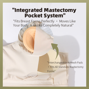 Soutien-gorge de mastectomie OEM/ODM pour femmes, respirant, sans armatures, avec poche pour prothèse mammaire, pour post-chirurgie et <span class=keywords><strong>cancer</strong></span> - Product Image 6