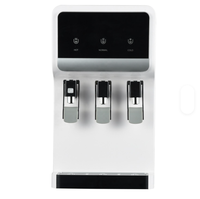 Distributeur d'eau chaude/froide électrique avec 3 robinets, design compact pour comptoir, verrouillage de sécurité enfant, fonctionnalités intelligentes