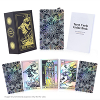 Feuille de jeu de cartes de tarot personnalisée avec boîte de tarot Gold Edge