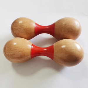 Maraca en bois en gros, instrument de percussion manuel, son clair, jouet musical pour fêtes et spectacles - Product Image 3