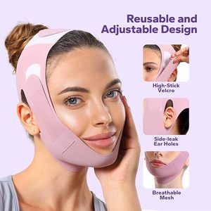 Fabrikpreis Doppelkinn-Reduzierer Atmungsaktives Elastisches Band V-Linien Gesichtslifting Schlankheits-Formmaske als Geschenk - Product Image 3