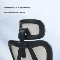 Taichang Chaise ergonomique moderne en maille Appui-tête réglable Chaise de réunion de bureau d'ordinateur confortable pour étudiants Usage domestique Long