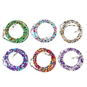 Chaîne de <span class=keywords><strong>lunettes</strong></span> transparente et colorée en acier inoxydable, perles de riz, collier en alliage, chaîne de masque, <span class=keywords><strong>cordon</strong></span> de <span class=keywords><strong>lunettes</strong></span> de soleil, sangle de <span class=keywords><strong>lunettes</strong></span> - Product Image 2