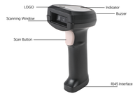 Lecteur de codes-barres filaire A-9640N 1D 2D QR Code, scanner plug-and-play pour supermarchés et restaurants