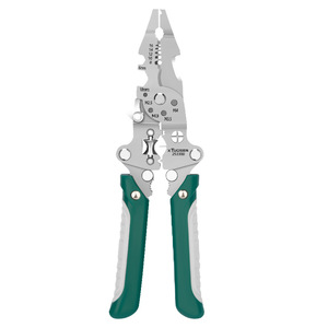 Tuosen Tools <b>Wire</b> Stripper Pliers Stainless Steel 10 Awg Front Entry Industrial Grade Soft Grip Handle Cutting Stripping - Product Image 4