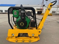 Vibrateur plaque compacteur Machine à compacter poignée plaque compacteur poids 160kg 1000lb moteur haute puissance essence compactage