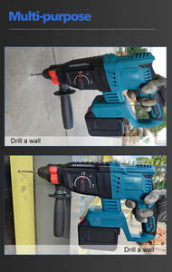 가정용 파워 해머 드릴용 21V 브러시리스 전기 해머 충전식 다기능 임팩트 드릴링 도구 - Product Image 5