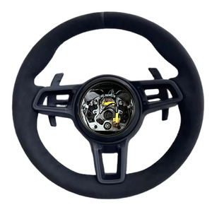 พวงมาลัยแบบกำหนดเองสำหรับ Porsche Macan Panamera Cayenne 911 718 ทำจากคาร์บอนไฟเบอร์และหนัง - Product Image 1