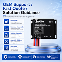 Contrôleur solaire PWM Boost 3220 3.2V 20W 15A fiable de Sukite pour éclairage public à énergie solaire avec capteur