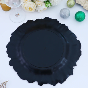 Bandeja de decoración de boda de oro clásico europeo, plato de melamina de pastelería de plástico PP de lujo, plato de banquete Irregular - Product Image 5