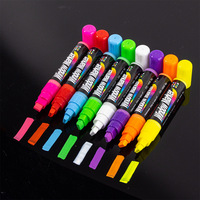 Lot de 5 marqueurs à craie blanche pour vitres de voiture, lavables, effaçables à sec et à l'eau, pour la maison, l'école ou le bureau, stylo effaçable