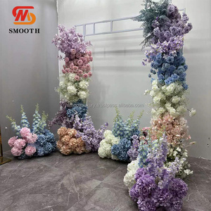 Nuevo diseño colorido boda flores artificiales decorativas flores hechas a mano floral telón de fondo para la decoración del evento - Product Image 1