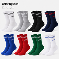 Chaussettes de course personnalisées avec logo, chaussettes athlétiques respirantes en maille, chaussettes de sport avec coussinets, OEM ODM