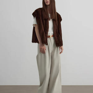 Cappotto donna con fibbia di <span class=keywords><strong>visone</strong></span> personalizzato all'ingrosso Casual Streetwear importato autunno inverno cappotto di <span class=keywords><strong>visone</strong></span> da donna - Product Image 2