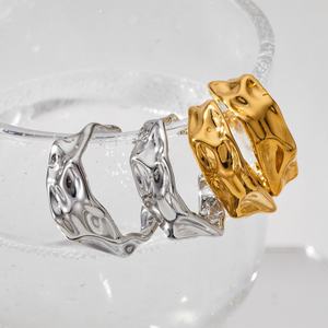 Boucles d'oreilles tendance non ternissables, plaquées or PVD 14k 18k, en acier inoxydable 316L, bijoux fins, boucles d'oreilles mode pour femmes - Product Image 4