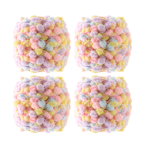 Wholesale 100g Soft Snowball <b>100</b>% <b>Polyester</b> Chunky <b>Yarn</b> Chenille Pom Crochet for Hand Knitting Blanket Cloud - Product Image 4
