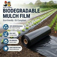 Film plastique agricole noir en PE pour agriculture commerciale, rouleau de 115 cm x 72 cm, transparent, lisse et rigide