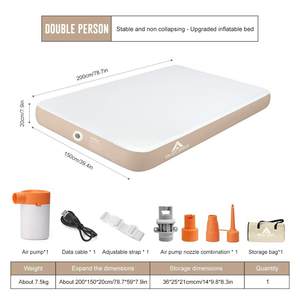 Lit gonflable et pliable 3 places <span class=keywords><strong>2</strong></span> places <span class=keywords><strong>Matelas</strong></span> gonflable 20 cm de hauteur avec pompe Un grand <span class=keywords><strong>matelas</strong></span> pneumatique gonflable - Product Image 5