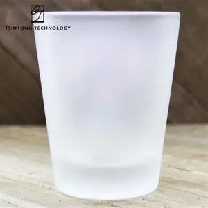 Mejor Venta caliente Sublimación Regalo Vasos de whisky 1,5 oz Vaso de chupito esmerilado en blanco