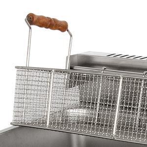 فرن خبز صناعي يدار بالغاز البطاطس رقائق المقلاة حامل زجاجات نبيذ ثنائي من الفولاذ المقاوم للصدأ سلة المقلاة العميقة مطعم معدات المطبخ التجاري الوجبات السريعة - Product Image 5